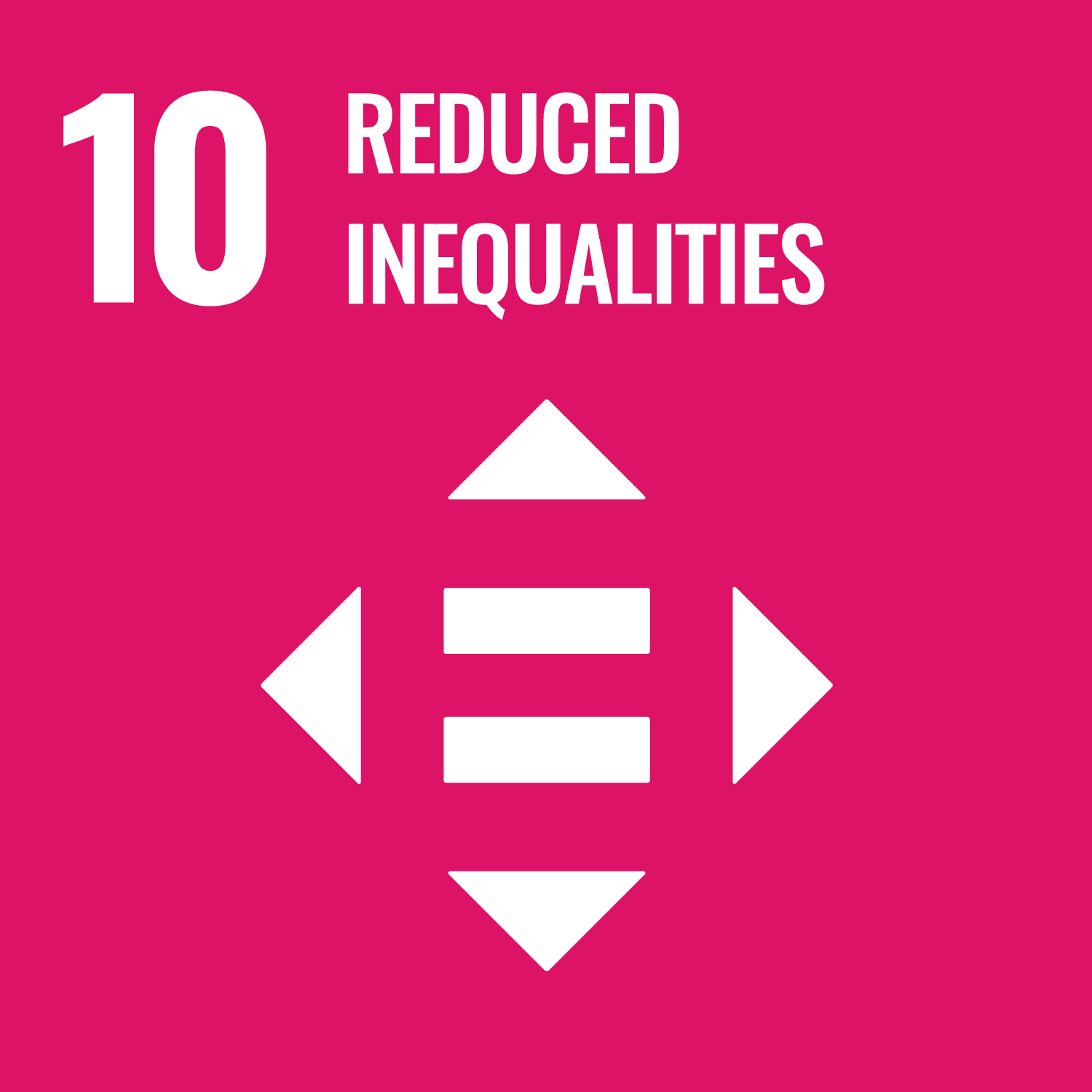 Sustainable Development Goal 10 Icon - Reduced Inequalities